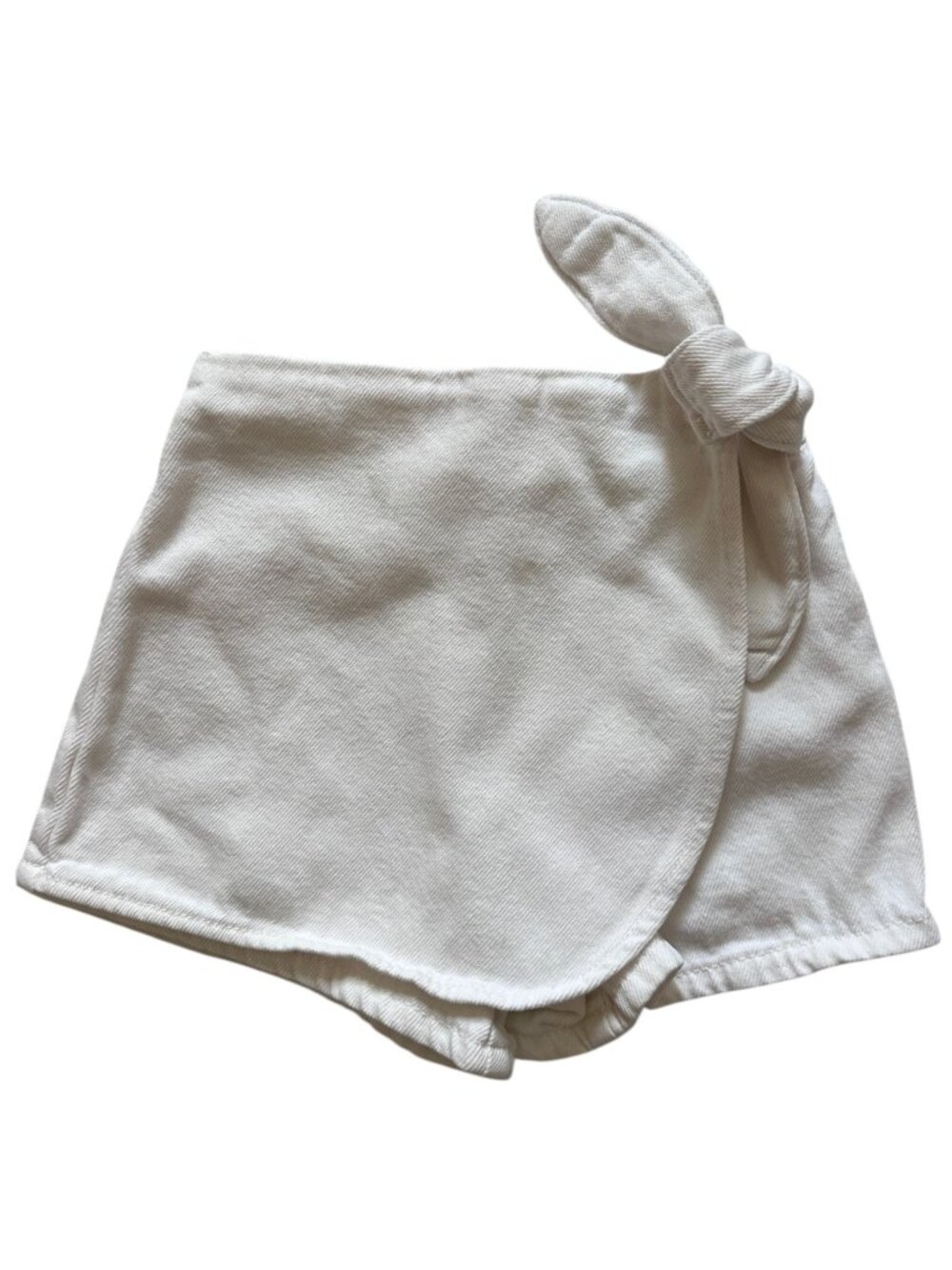 Zara Girls White Denim Wrap Tie Skort Size 6